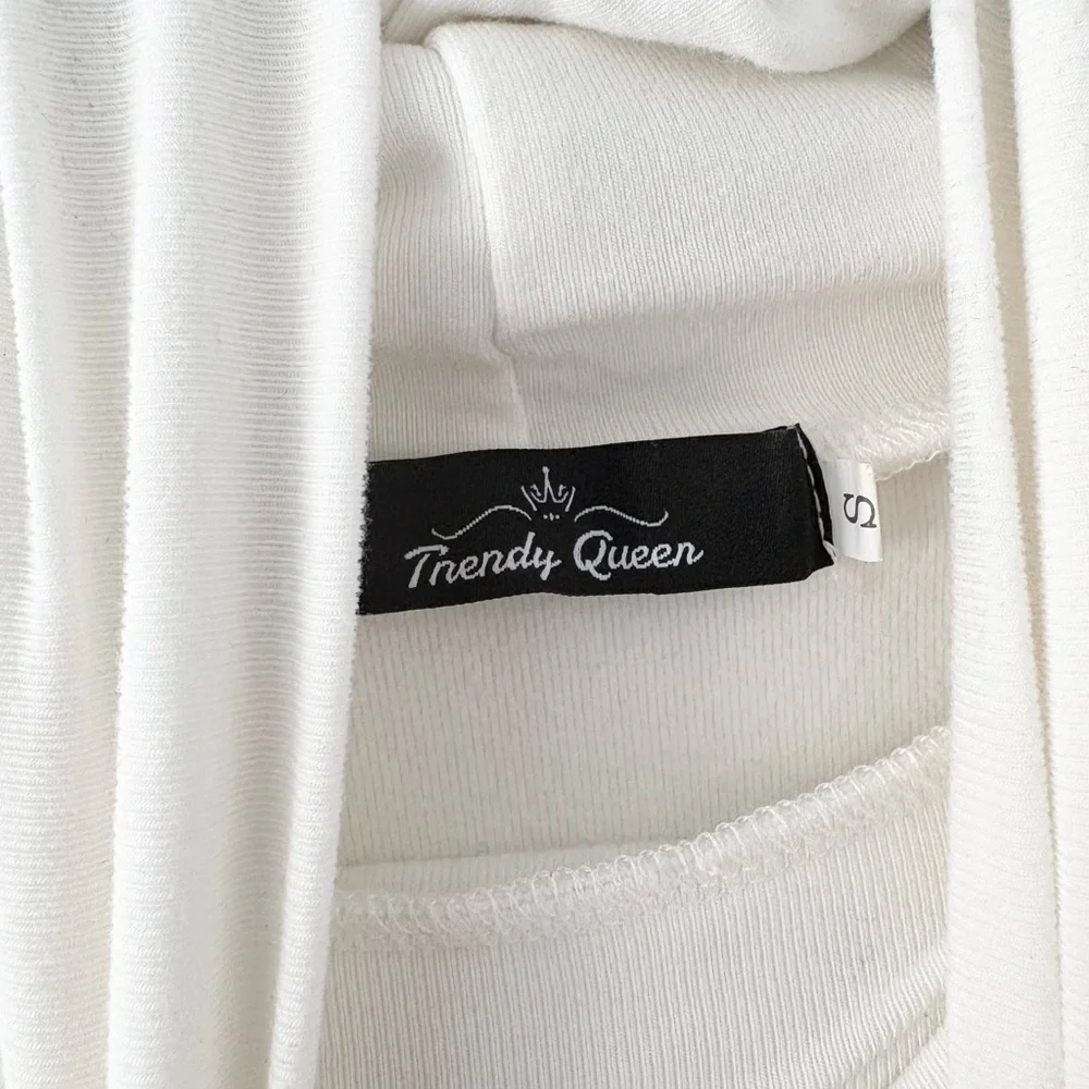 Trendy Queen White Turtleneck Top - Picture 3 of 3